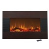 Hastings Home Hastings Home 36" Mahogany Fireplace with Wall Mount and Floor Stand 557427HEZ